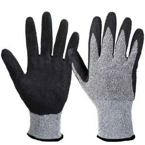 Özelleştirilebilir Logo seviye 5 Anti kesme Anti Piercing aşınmaya dayanıklı nitril açık çalışma kalınlaşmış koruyucu eldiven