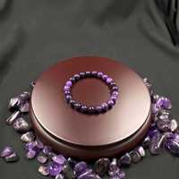 Bracelet en pierre naturelle, élasticité réglable, pierre de dragon violette, bracelet unisexe en améthyste, bracelet de richesse, bracelets fins, cadeau
