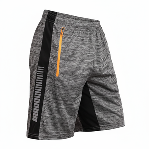 2024 OEM Men's Gym Workout Shorts Quick Dry Breathable Eco-Friendly Anti-Wrinkle Custom Logo High Street Style Plain Dyed - Product Image 1