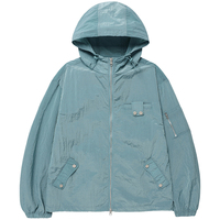 Veste coupe-vent imperméable personnalisée, fermeture éclair intégrale, vêtements de sport, veste légère en nylon ripstop
