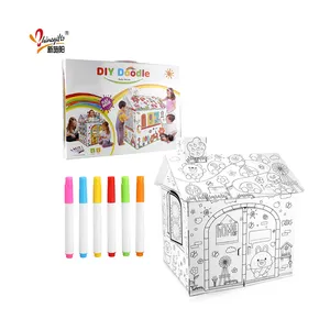 Hot bán vui vẻ chơi vẽ giấy DIY Doodle Lều đồ chơi nhà trẻ em 3D DIY Doodle