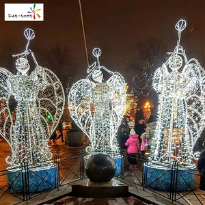 Lumière LED ange pour Noël, Diwali, Halloween, décoration extérieure, lumière ange 3D - Product Image 2