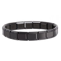 Brazalete Modular Italiano de Acero Inoxidable, Único y Versátil, Grabado, Ajustable y Elástico