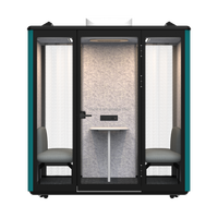 Cabine de réunion insonorisée Comine moderne pour quatre personnes, idéale pour les bureaux extérieurs, les conférences d'affaires et l'utilisation en entrepôt