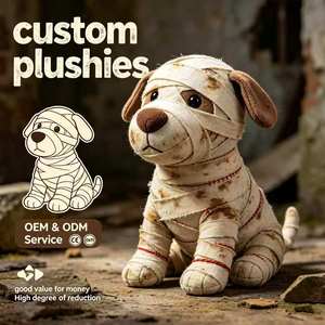 Peluche chiot Mummy Bandage, style horrifique, jouet en peluche doux, collection de cadeaux créatifs d'Halloween, poupée animal en peluche - Product Image 1