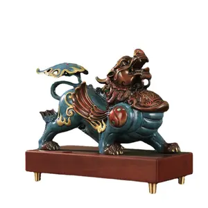 Chinese Fengshui Products Brass Pixiu Statue Lucky Product Home Decoration Handicraft Copper Ornaments