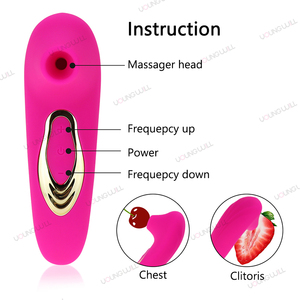 Erwachsene <span class=keywords><strong>Clit</strong></span> Sucker Nippel Klitoris Stimulator Dildo Vaginal Massage Mastur bator Sexspielzeug für Frau Saugen G-Punkt Vibrator - Product Image 4