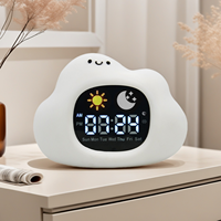 Veilleuse LED pour la décoration de la chambre de bébé avec machine à sons en silicone souple et sons de réveil, produit de santé intelligent, réveil