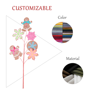 2026 mới bông tuyết bánh gừng người đàn ông hình dạng giáng sinh hoa chèn cao cấp 28 "32" nơ hồng cắt trong nhà - Product Image 5