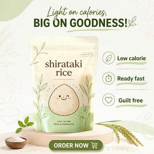 ข้าวสำเร็จรูปคีโตไดเอท ไม่ต้องปรุง ฮาลาล ข้าวคอนยัคแห้ง 100 กรัม ขายส่ง - Product Image 1