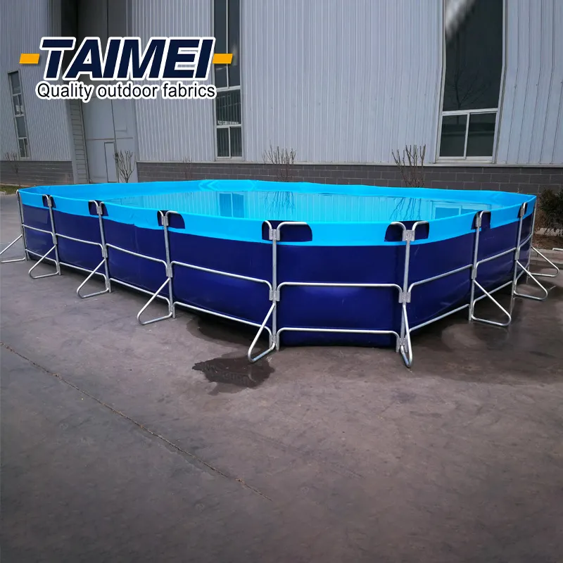 Anti-leaking Durable PVC Tarpaulin Fish Pond Liner Plastic Fish Ponds Foldable Aquaculture Pond Tanks for Fish