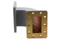 Guía de Onda WR-229 con Curva en E, Cubierta UG y Bridas Ranuradas, Operando de 3.22 GHz a 4.9 GHz, Guía de Onda Bj22 de 3 kW