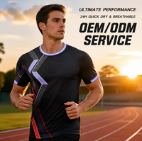 T-shirt de sport personnalisé sublimé pour homme, léger, séchage rapide, motif 3D, polyester, col rond, coupe ample, pour football, course à pied, gym, équipe