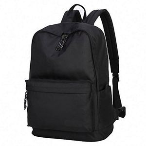 Mochila de Lona de Diseño Nuevo en Oferta, Mochila Escolar Negra Lisa - Product Image 1