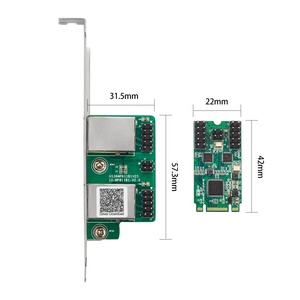 Módulos Gigabit Ethernet de Doble Puerto con Interfaz PCI-e M.2 (B/M Key), Tarjeta de Red Interna con Cable de 1000 Mbps 1G, RealTek RT8111H M.2 - Product Image 4