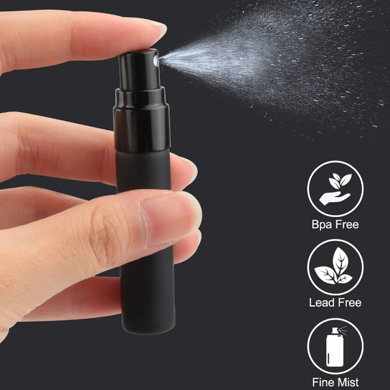 2024 New Products Custom glass spray bottles Mini spray bottle black perfume spray bottle