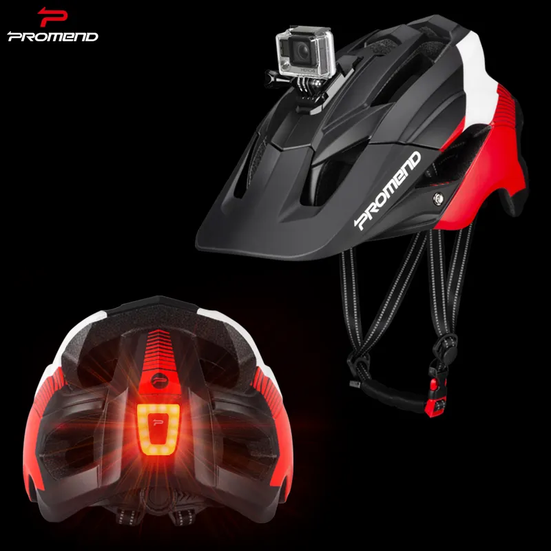 Özelleştirilmiş yeni sıcak satış 3 renkler bisiklet kask kamera motosiklet kask hafif güçlü güvenlik bisiklet kask