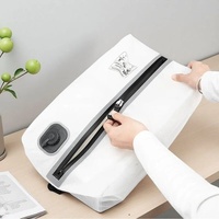 Sac sous vide TPU 20L pour voyage, sac de compression réutilisable avec fermeture éclair étanche, pompe automatique pour gagner de la place dans la valise