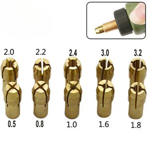 Mandrin de perçage en laiton pour mini perceuse électrique 0,5-3,2 mm, mandrin auto-serrant, porte-embout pour le travail du bois - Product Image 1