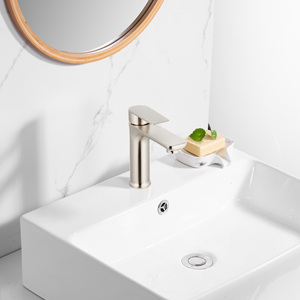 Robinets de lavabo d'hôtel avec <span class=keywords><strong>eau</strong></span> chaude et <span class=keywords><strong>froide</strong></span> 4 couleurs <span class=keywords><strong>Robinet</strong></span> de lavabo à poignée unique - Product Image 3