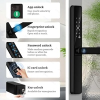 Serrure de porte intelligente en aluminium étanche IP68 Euro 5572 2885 Double crochet mortaise TTlock Tuya WiFi empreinte digitale Smart UPVC serrure coulissante