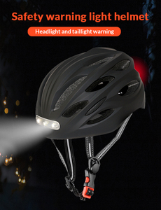 Casco de Ciclismo Ajustable Unisex con Luces LED Delanteras y Traseras Integradas para Bicicleta de Carretera - Product Image 4
