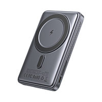 Bank Daya Sel Baterai Semi Solid State Paduan Aluminium Keamanan Tinggi 5000mAh 20W Ultra Tipis Magnetik 3-in-1 Penggunaan Aman Nirkabel Tipe-C