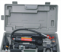 Kit d'outils de levage et de réparation de carrosserie automobile portable, avec vérin hydraulique séparé en acier robuste de 4 tonnes, en coffret de transport, hauteur de levage max. 270 mm