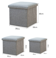 Repose-pieds de rangement pliable, lot de 2, repose-pieds, boîte à jouets, tabouret de Table basse