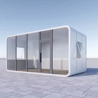 Maison préfabriquée de bureau, conteneur maritime, maison capsule, 40 pieds, luxe, panneau sandwich en acier, moderne, cabine Apple