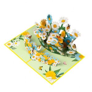 การ์ดอวยพร 3 มิติลายดอกเดซี่หลากสีสันสำหรับวันเกิดแม่และวันวาเลนไทน์ - Product Image 3