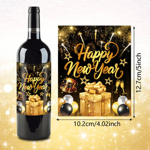 Etichette Decorative Non Adesive per Bottiglie per Festa di <span class=keywords><strong>Capodanno</strong></span> 2027, per Bottiglie e Bicchieri nella Notte di <span class=keywords><strong>Capodanno</strong></span> - Product Image 5