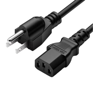 Câble d'alimentation américain 3 broches C13 18AWG 16AWG, connecteur de chargeur secteur, câble d'alimentation US 1,5 mm² 1,5 m - Product Image 1