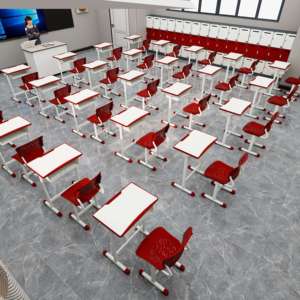 Ergonomischer Stuhl Schreibtisch Schule Klassen zimmer Schreibtische Moderne Schule Schreibtisch und Stuhl Schul möbel Kindergarten Kinder Schreibtisch und Stuhl - Product Image 4