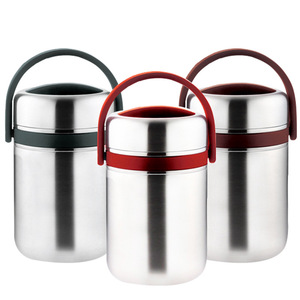 Stainless Steel Double Layer Vacuum Insulated <b>Lunch</b> <b>Box</b> Portable Bento <b>Box</b> For Adults Cylinder Shape Solid Color - Product Image 4