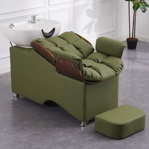 Cama de Masaje de Metal de Diseño Moderno, Suministro de Fábrica, Muebles de Salón Económicos con Lavabo de Cerámica, Unidad de Lavado y Cama de Champú para SPA - Product Image 4