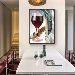 Esszimmer Kristall porzellan moderne dekorative Malerei Luxus kunst Weinglas hängende Malerei