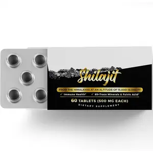 private label male performance support shilajit tablets 500mg for men supplements
