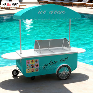 Carrito de Comida Móvil para Helados, Remolcable, Diseño Metálico Resistente a la Corrosión, Uso en Exteriores, 2 Ruedas, Remolque KR, Comida Rápida, Multifuncional - Product Image 4