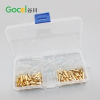 120개 황동 남성 및 여성 3.5mm 핀 불릿 터미널(케이스 포함)