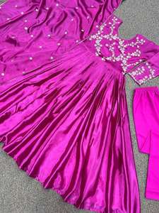 เปิดตัวชุดปาร์ตี้ดีไซเนอร์ใหม่ดูสไตล์แฟนซีชุดพิมพ์ดิจิตอลดูปัตตาด้านล่างชุดคุณภาพระดับพรีเมียมที่สวยงาม - Product Image 3