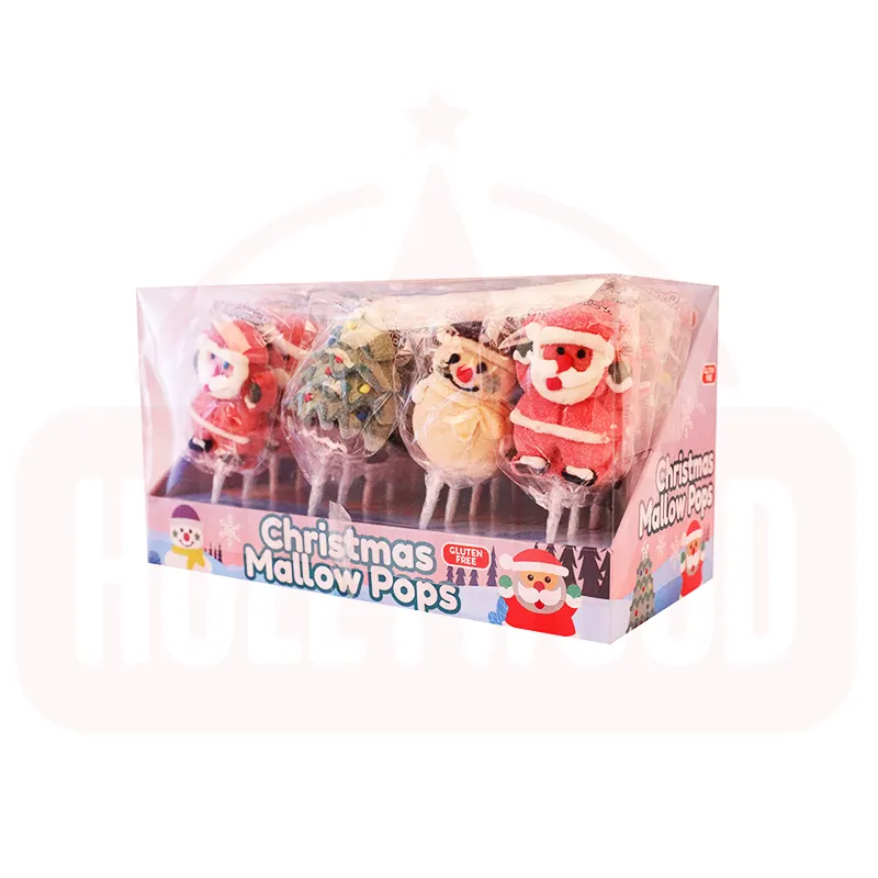Holeyworld klasik noel marshmalvileri 45g meyveli çam kardan adam Santa tatlı tatil şeker ile yapılan kutuda paketlenmiş davranır