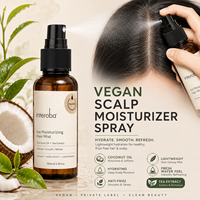 Interoba Private Label Vegan Scalp Moisturizer Spray Minyak Kelapa Melembapkan Anti-Kusut Hair Mist Ringan Segar Seperti Air