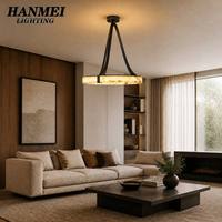 Lustre suspendu moderne en albâtre avec commande à interrupteur, design circulaire en marbre, LED, hauteur réglable, laiton