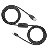 HarB harharging able Witch able, USB to yype AST harharge able con ON/FF trwitch para Desk AMP, LEtrip trip