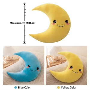 Aika Ingrosso Produttore di Peluche a Forma di <span class=keywords><strong>Luna</strong></span>, Cuscino Personalizzato Super Morbido in Cotone PP con Illuminazione LED, Finitura Lavata, Fabbrica OEM - Product Image 3