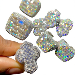 Tishya Diamond Square Moissanite Hip Hop <b>Ring</b> 925 Sterling <b>Silver</b> Prong Baguette Band Trendy for <b>Men</b> Party Jewelry - Product Image 3