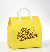 Sac isotherme personnalisé en tissu non tissé avec logo imprimé pour livraison de repas, café, gâteaux, pizzas à emporter