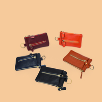 Dompet Kunci Kulit Asli Model Terbaru 2026 untuk Pria, Tempat Kunci Mobil dengan Kantong Resleting untuk Pria