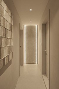 Lemari pakaian desain Modern kustom, furnitur lemari kamar tidur desain kelas atas dengan pintu kaca aluminium dengan lampu LED - Product Image 5
